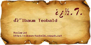 Ölbaum Teobald névjegykártya